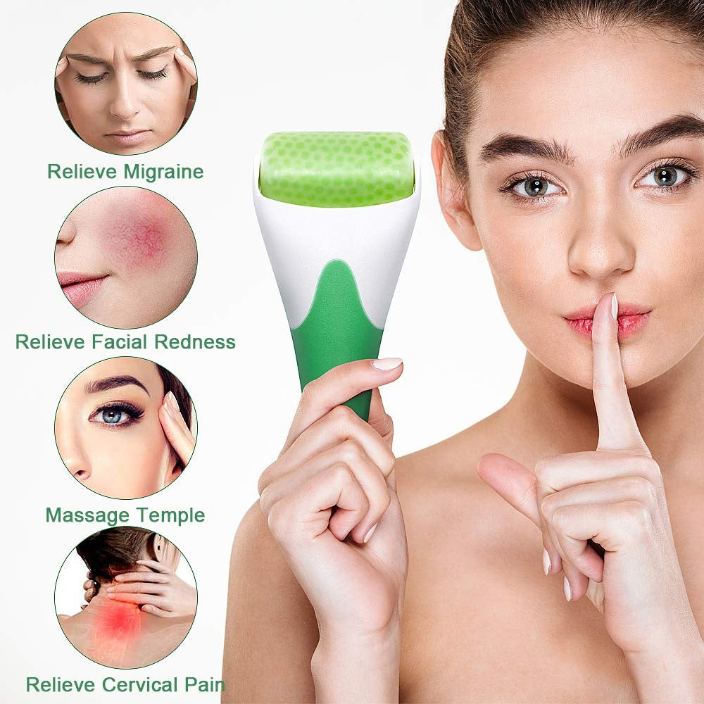 Marzahar Ice Roller For Face & Eye Puffiness Relief, Cold Gel Ice Face Roller Massager – Ice Roller Cool Roller For Face Eye Body Facial Shaping Anti Wrinkle Ice Roller Massager Smooth Skin ( Random Color )
