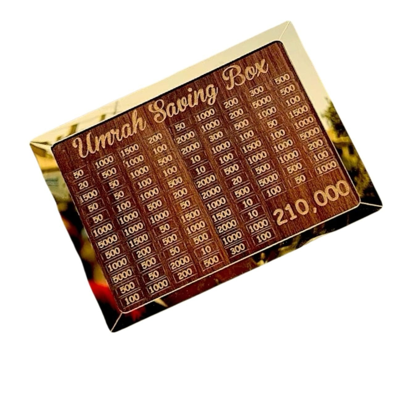 Umrah Saving Box – Box For Umrah Saving | Umrah Saving Box – Best Quality Umrah Saving Box – Umrah Saving Box Wooden Money Box For Umrah – 210,000