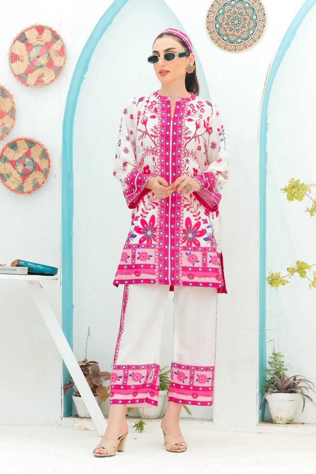 Digital Printed Co-Ord Set (2PCs) – Swiss Lawn