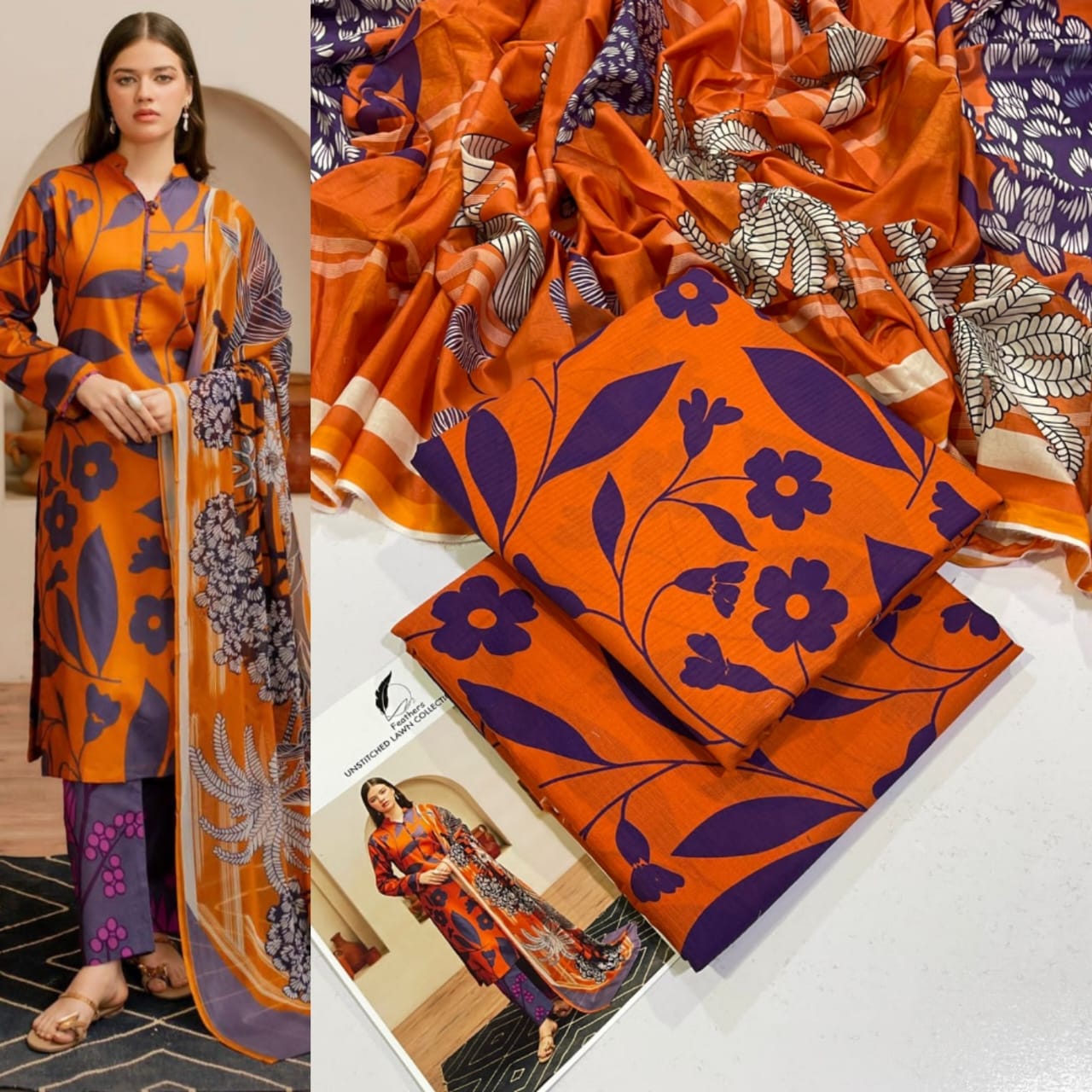 3PC Digital Printed Lawn Suit 2025 – Limited Stock | Premium Quality