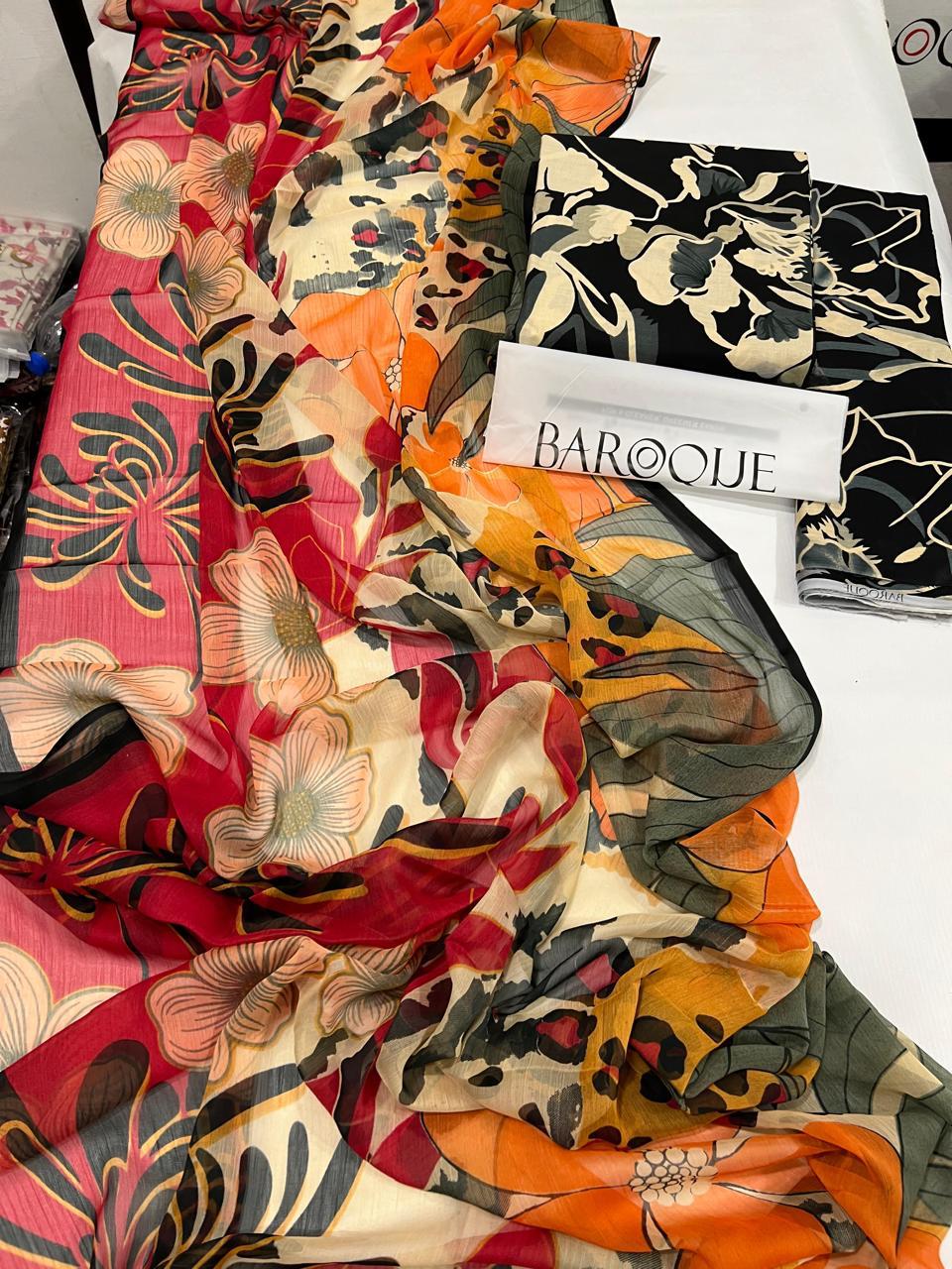MARIA.B & BAROQUE Inspired 3-Piece Lawn Unstitched Suit – Digital Printed | Premium Fabric