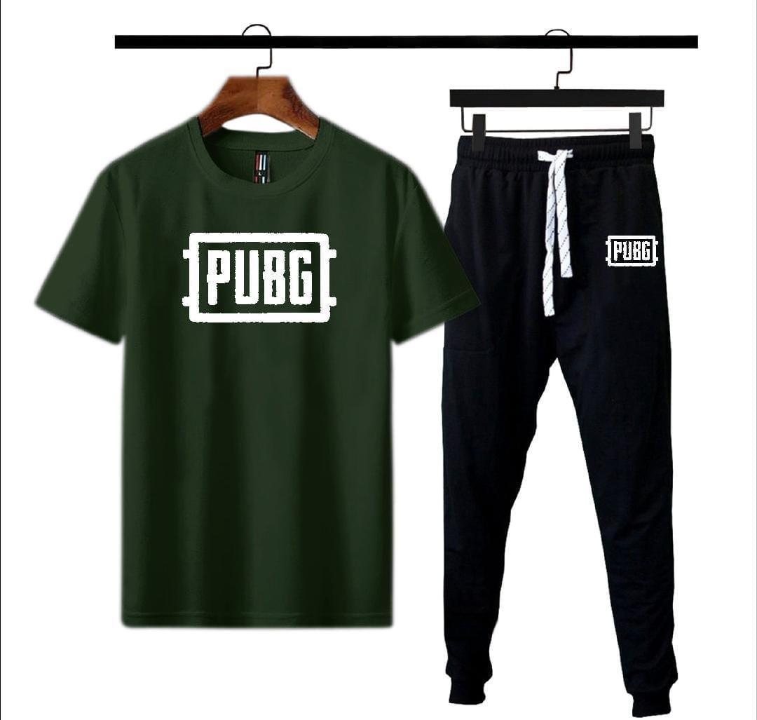 Men's Graphic Sublimation Cotton Tracksuit – Black | 2-Piece Summer Co-Ord Set