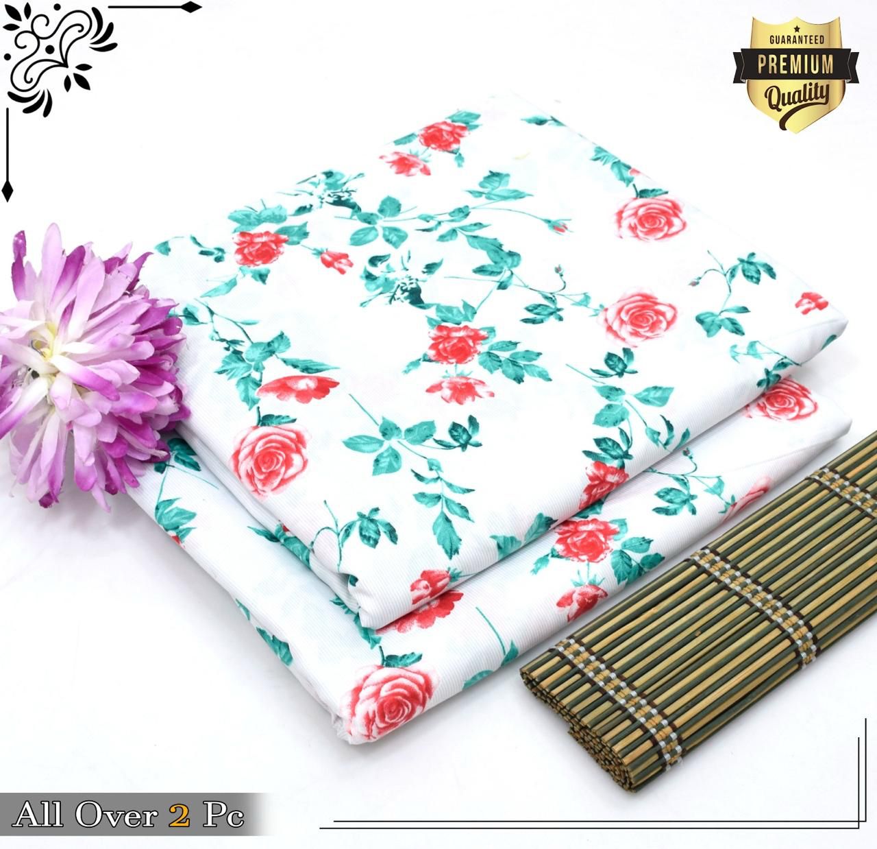 Mid-Season 2PC Floral Printed Set – Micro Polo Cotton | Premium Stitching