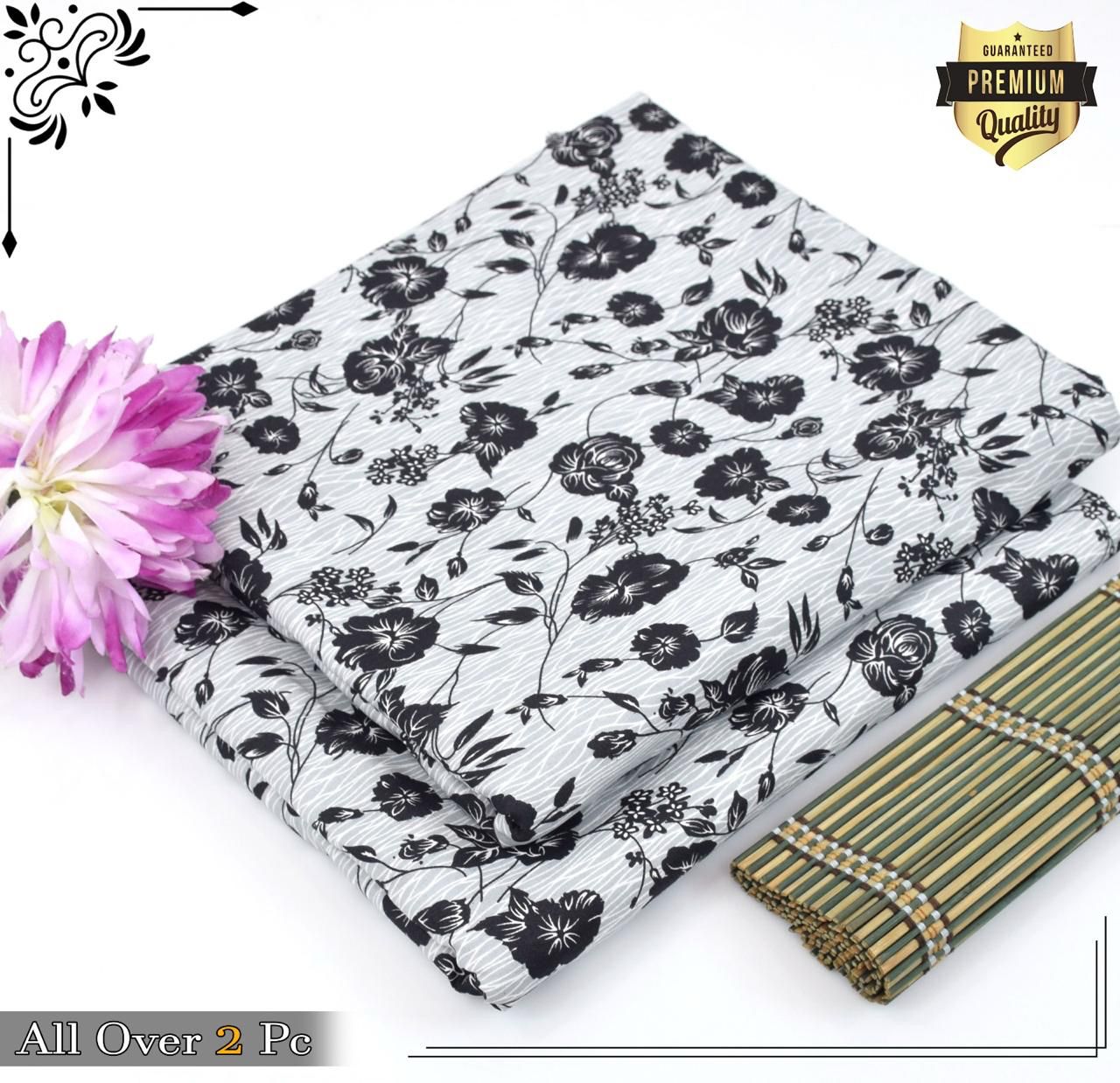 Mid-Season 2PC Floral Printed Set – Micro Polo Cotton | Premium Stitching