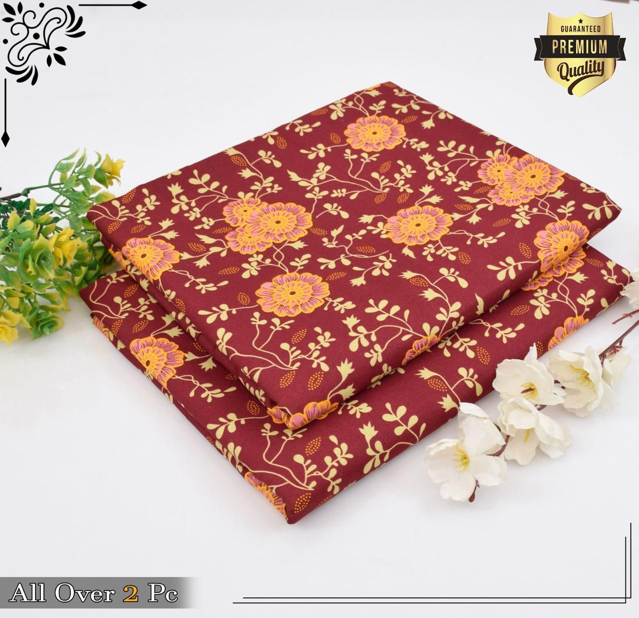Mid-Season 2PC Floral Printed Set – Micro Polo Cotton | Premium Stitching