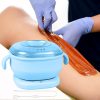 Portable Foldable 400ml Silicone Wax Warmer – Travel-friendly Hair Removal Heater For Body & Spa Use |random Color