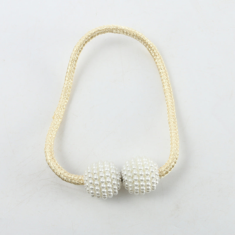 Curtain Buckle Magnetic Clip Bead Curtain Tie Back Hanging Ball Curtain (1 Pair) – (random Color)