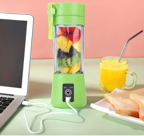 Portable Mini 6 Blade Juicer Blender | Outdoor Juicing Cup (380ml) – Rechargeable [random]