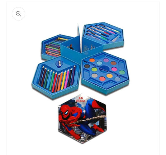 46-Piece Kids' Art Set – Disney/Cartoon Character Painting & Colouring Kit (Random Design & Color)