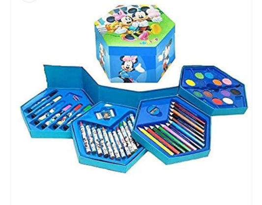 46-Piece Kids' Art Set – Disney/Cartoon Character Painting & Colouring Kit (Random Design & Color)
