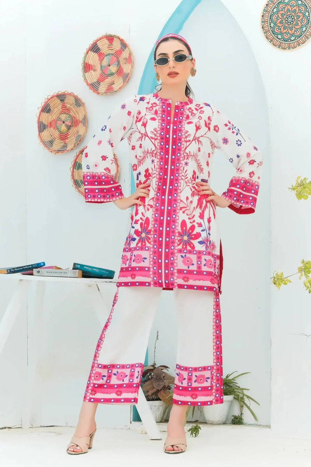 Digital Printed Co-Ord Set (2PCs) – Swiss Lawn