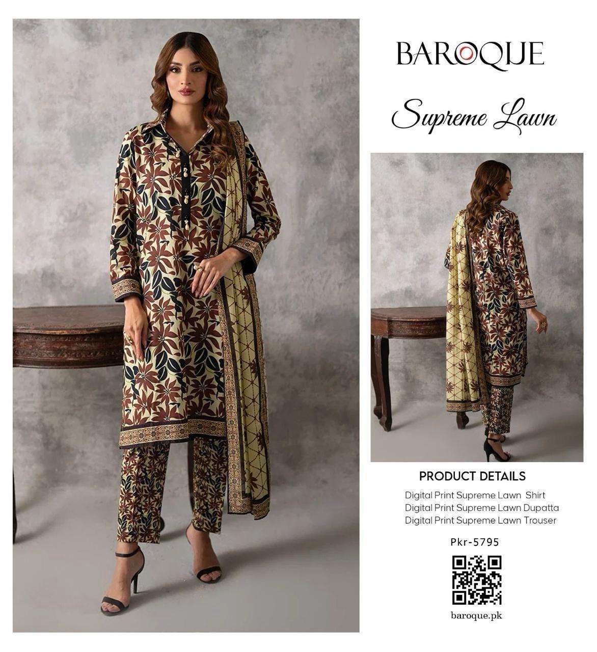 3PC Digital Printed Lawn Suit 2025 – Limited Stock | Premium Quality
