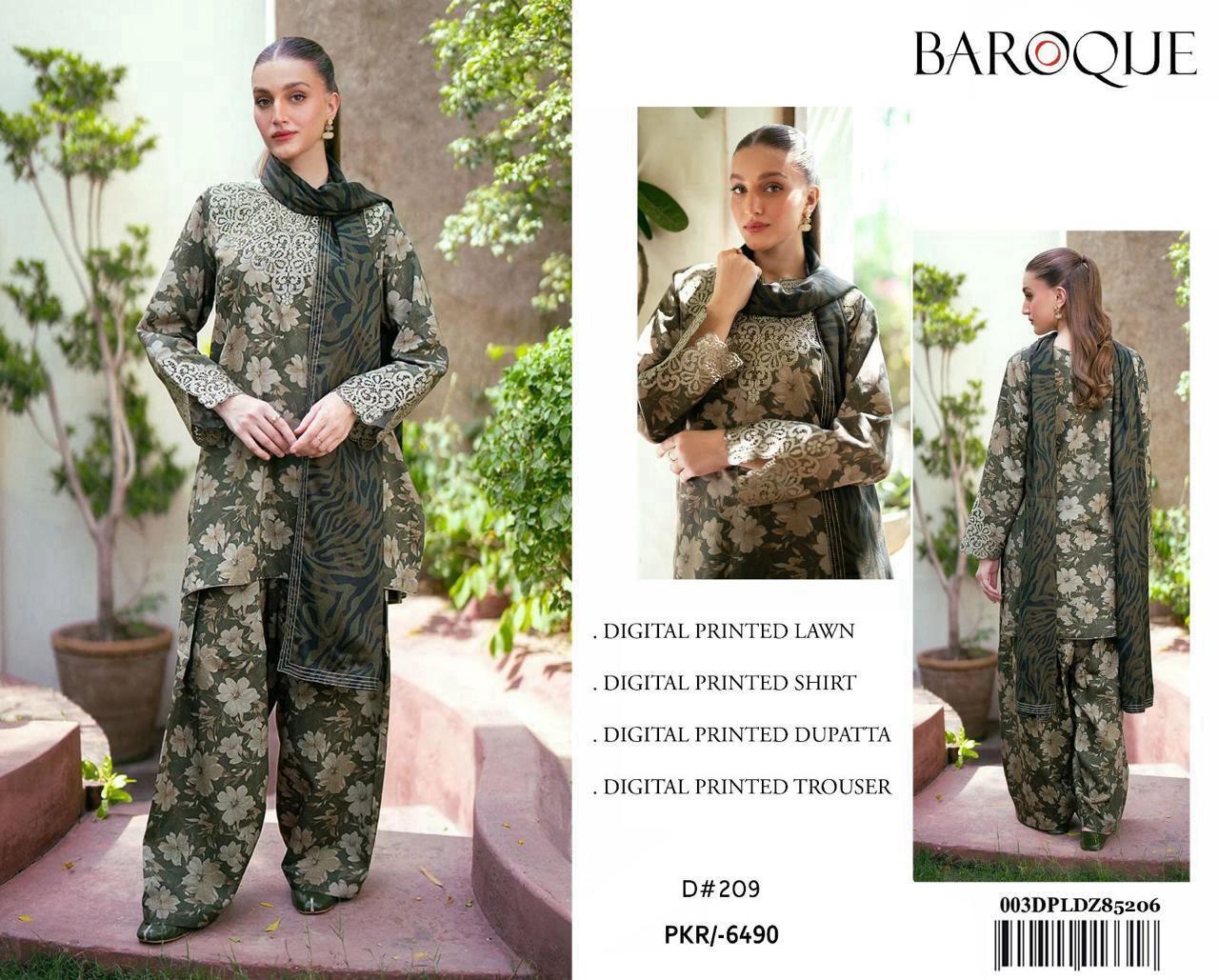 3PC Digital Printed Lawn Suit 2025 – Limited Stock | Premium Quality