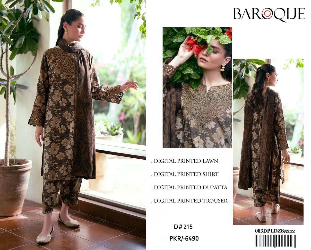 3PC Digital Printed Lawn Suit 2025 – Limited Stock | Premium Quality