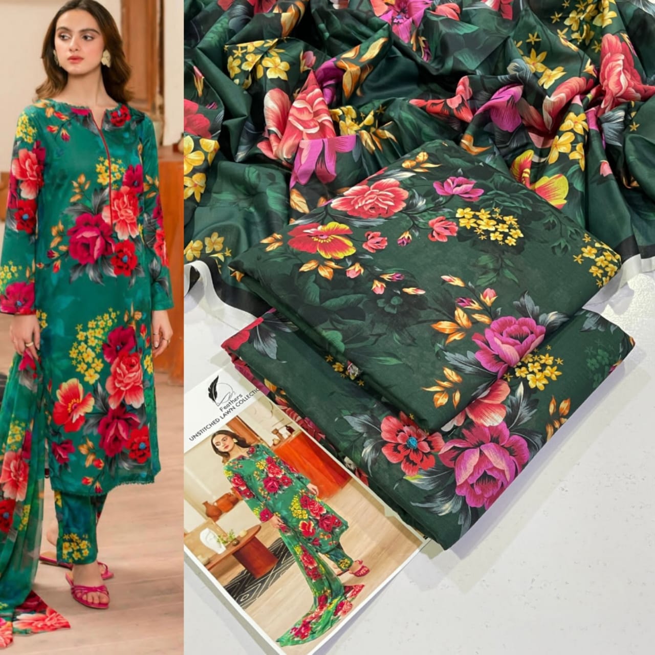 3PC Digital Printed Lawn Suit 2025 – Limited Stock | Premium Quality