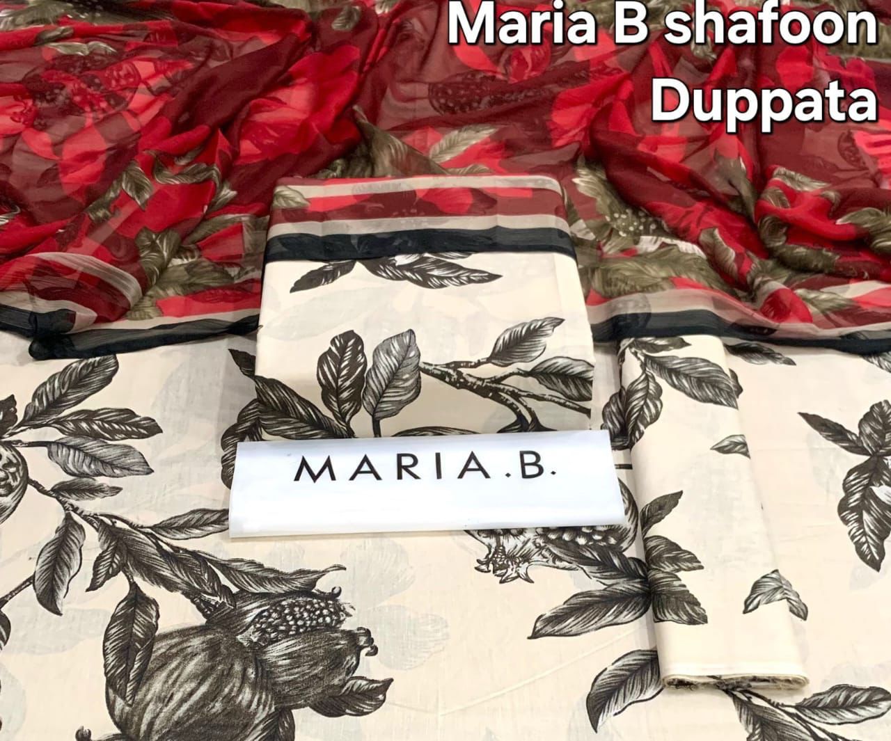 MARIA.B & BAROQUE Inspired 3-Piece Lawn Unstitched Suit – Digital Printed | Premium Fabric