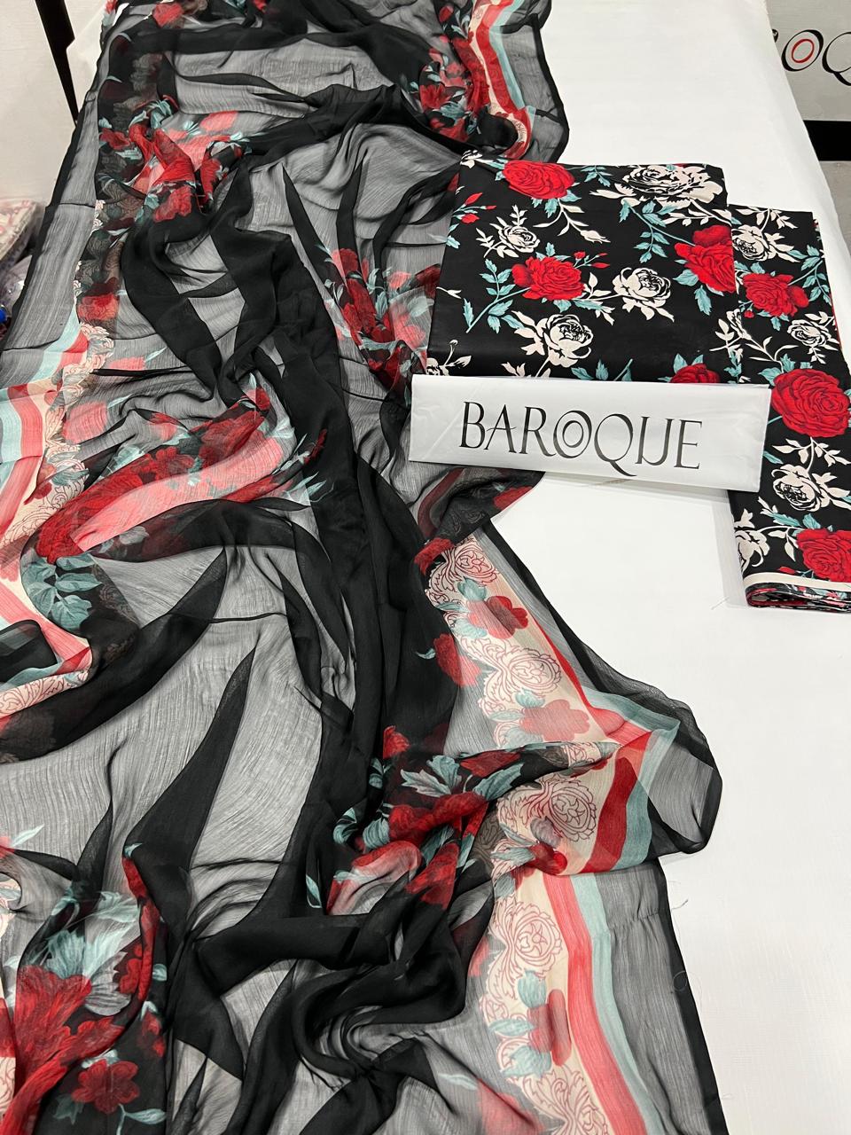 MARIA.B & BAROQUE Inspired 3-Piece Lawn Unstitched Suit – Digital Printed | Premium Fabric