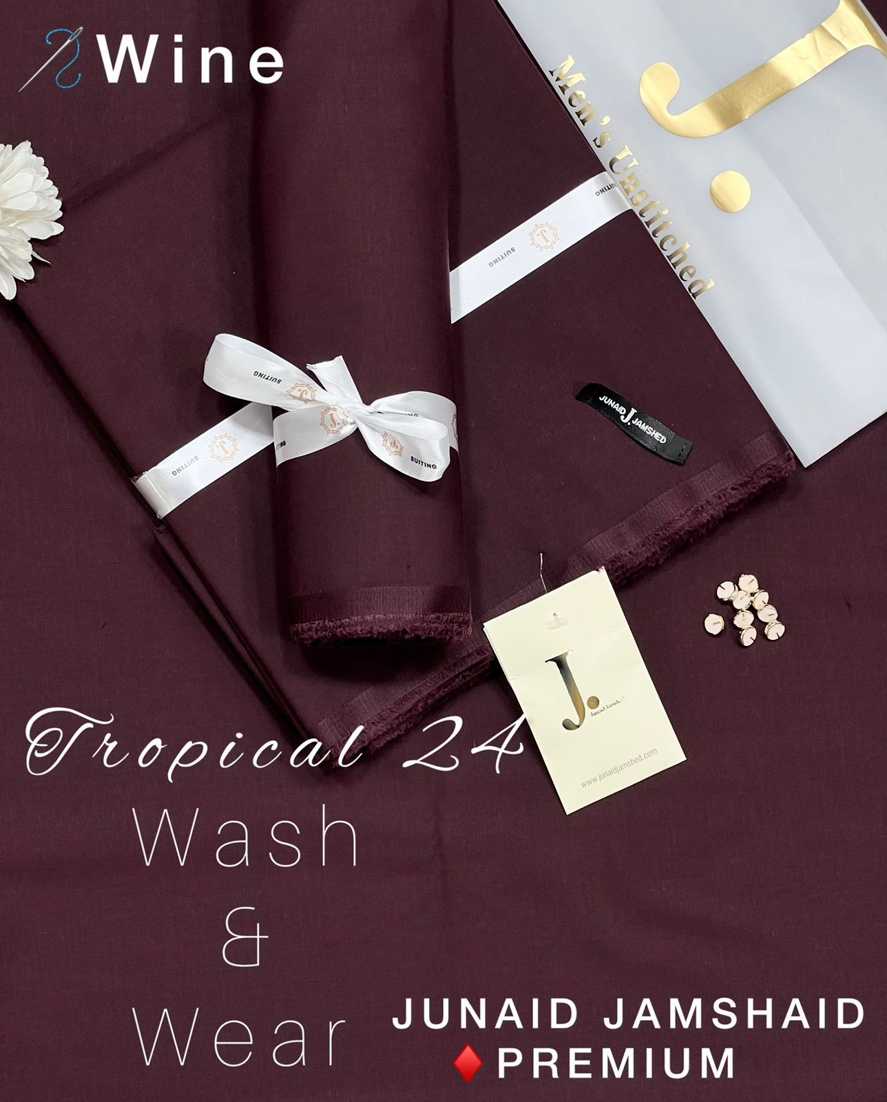 Men’s Luxury Tropical Collection 2025 – Premium Wash & Wear Fabric (4 Meter)