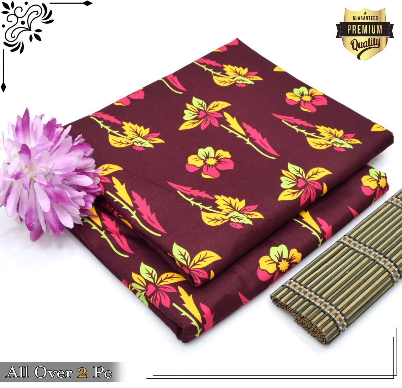 Mid-Season 2PC Floral Printed Set – Micro Polo Cotton | Premium Stitching
