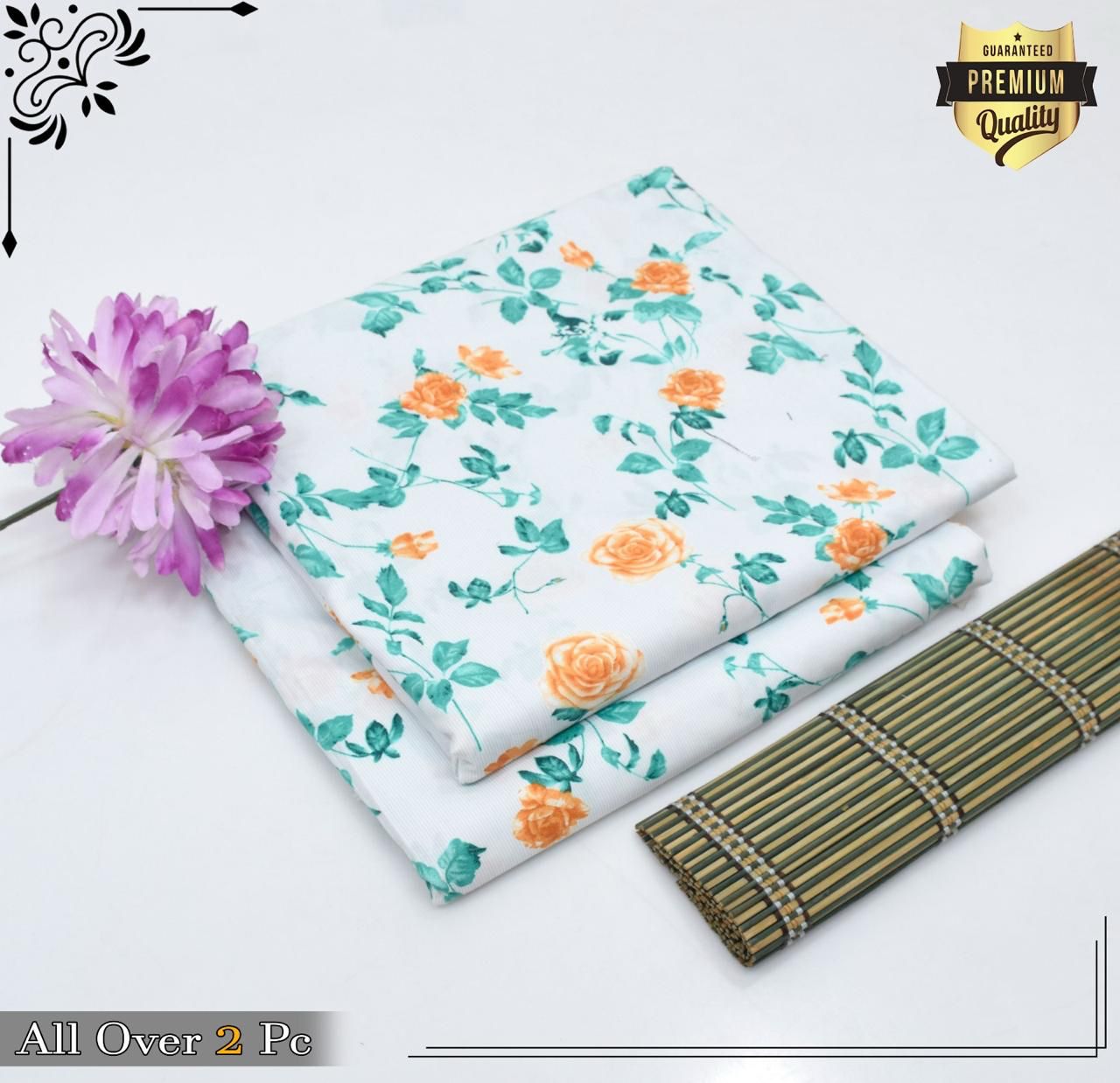 Mid-Season 2PC Floral Printed Set – Micro Polo Cotton | Premium Stitching