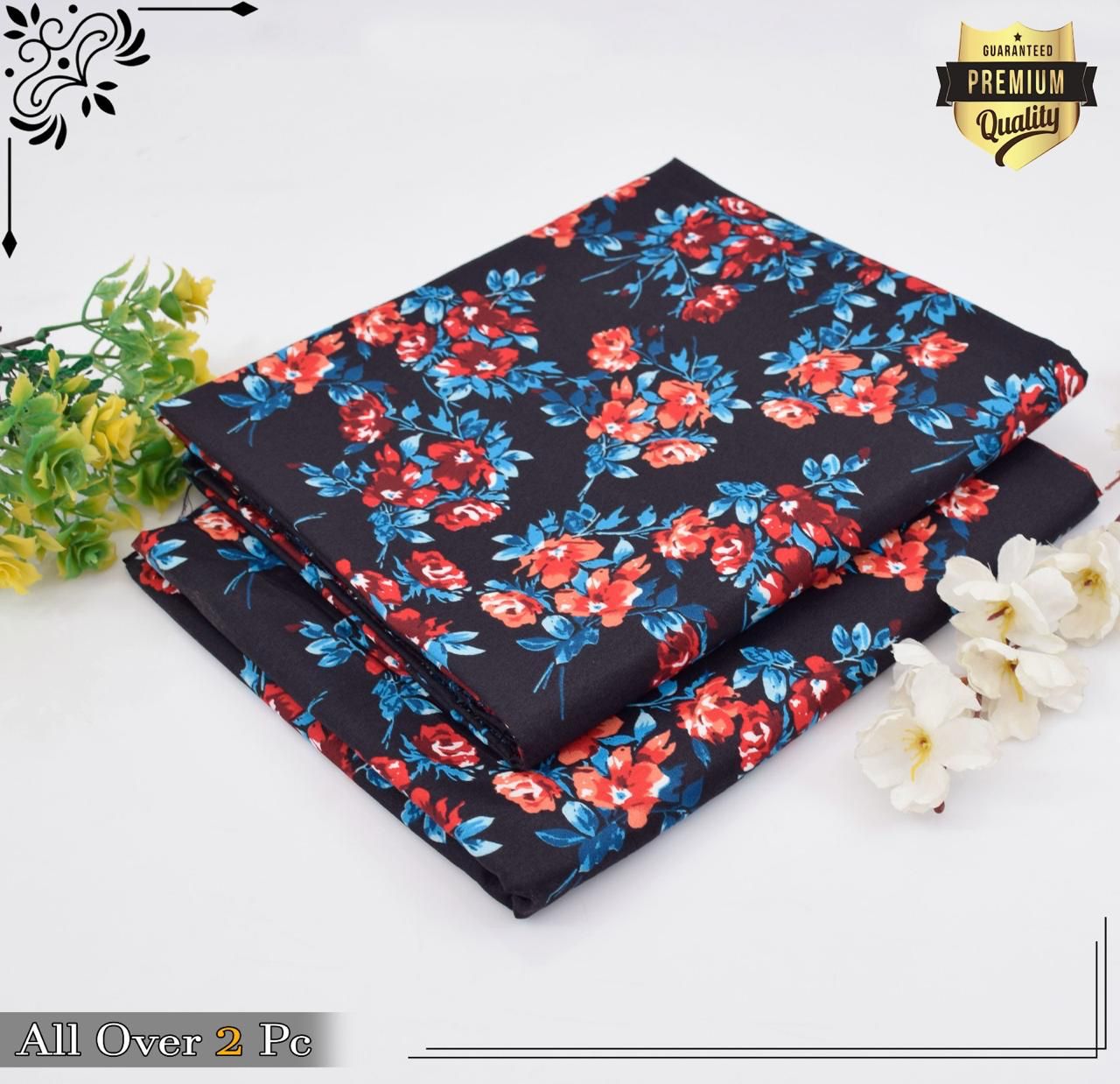 Mid-Season 2PC Floral Printed Set – Micro Polo Cotton | Premium Stitching