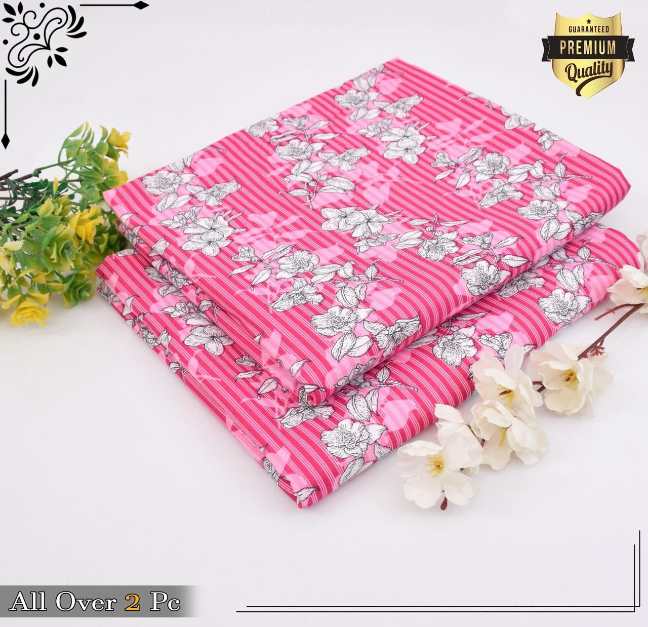Mid-Season 2PC Floral Printed Set – Micro Polo Cotton | Premium Stitching