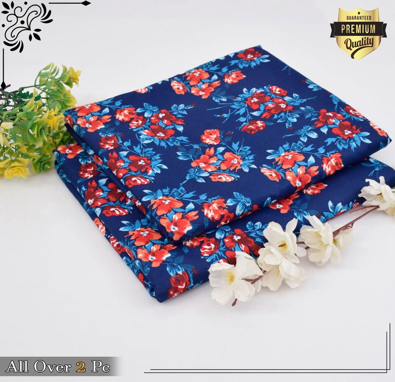 Mid-Season 2PC Floral Printed Set – Micro Polo Cotton | Premium Stitching