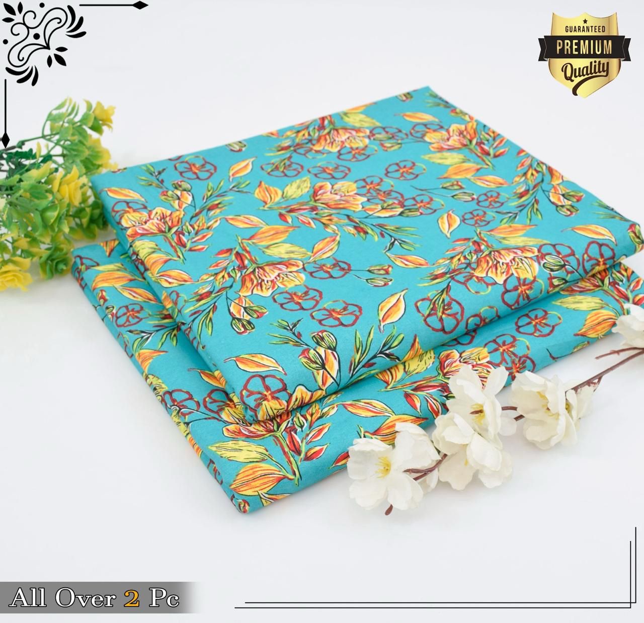 Mid-Season 2PC Floral Printed Set – Micro Polo Cotton | Premium Stitching