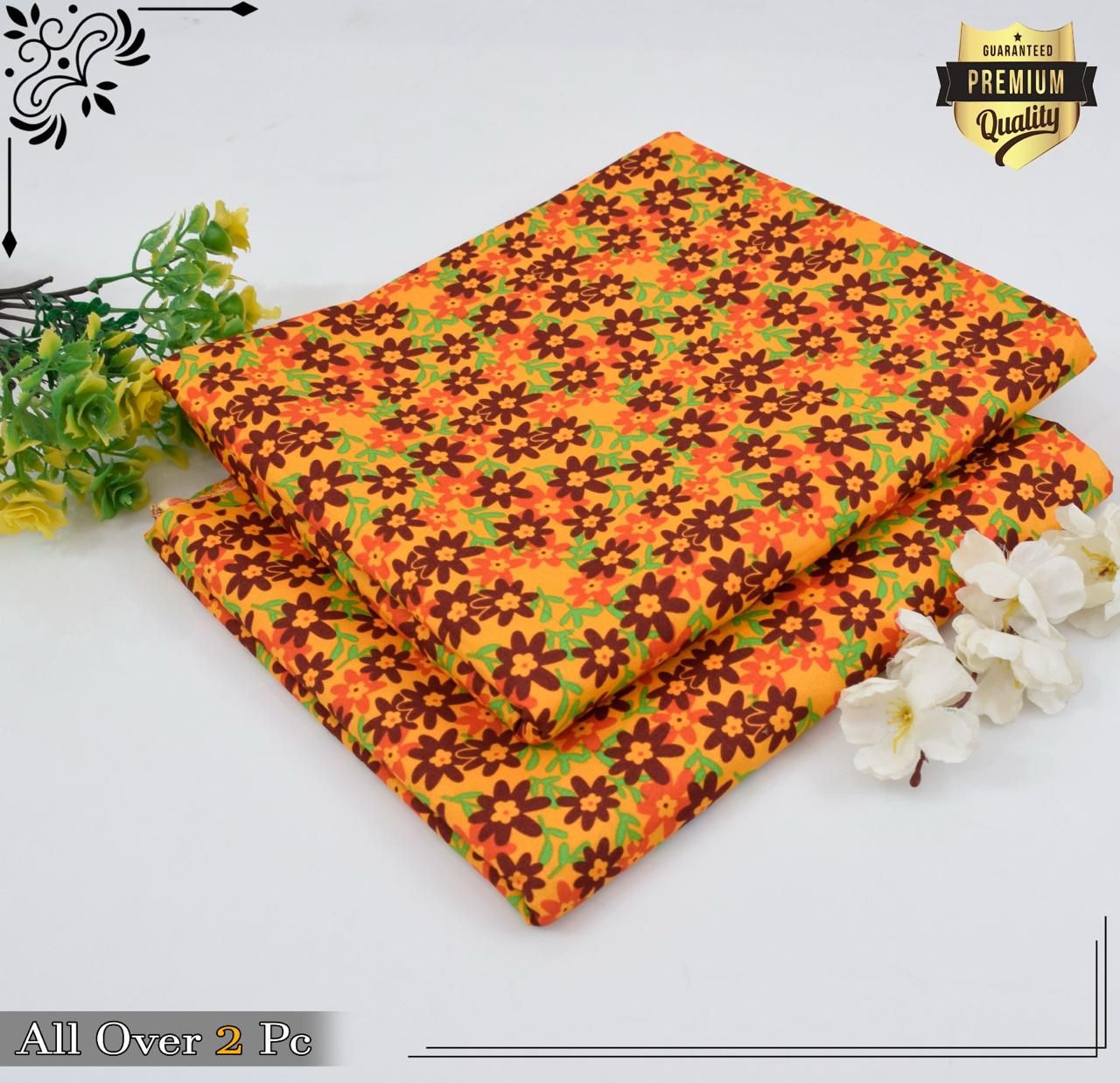 Mid-Season 2PC Floral Printed Set – Micro Polo Cotton | Premium Stitching