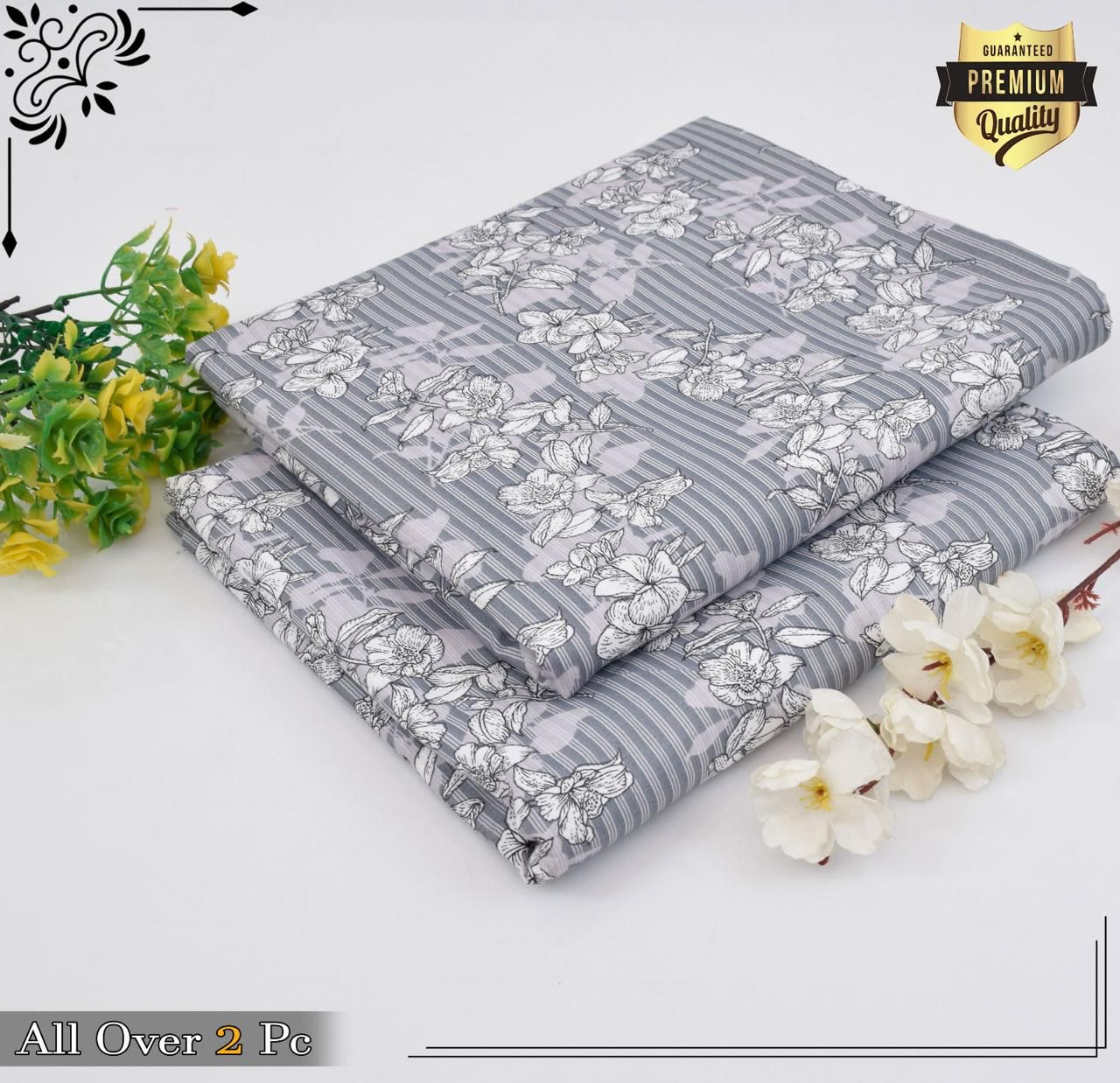 Mid-Season 2PC Floral Printed Set – Micro Polo Cotton | Premium Stitching