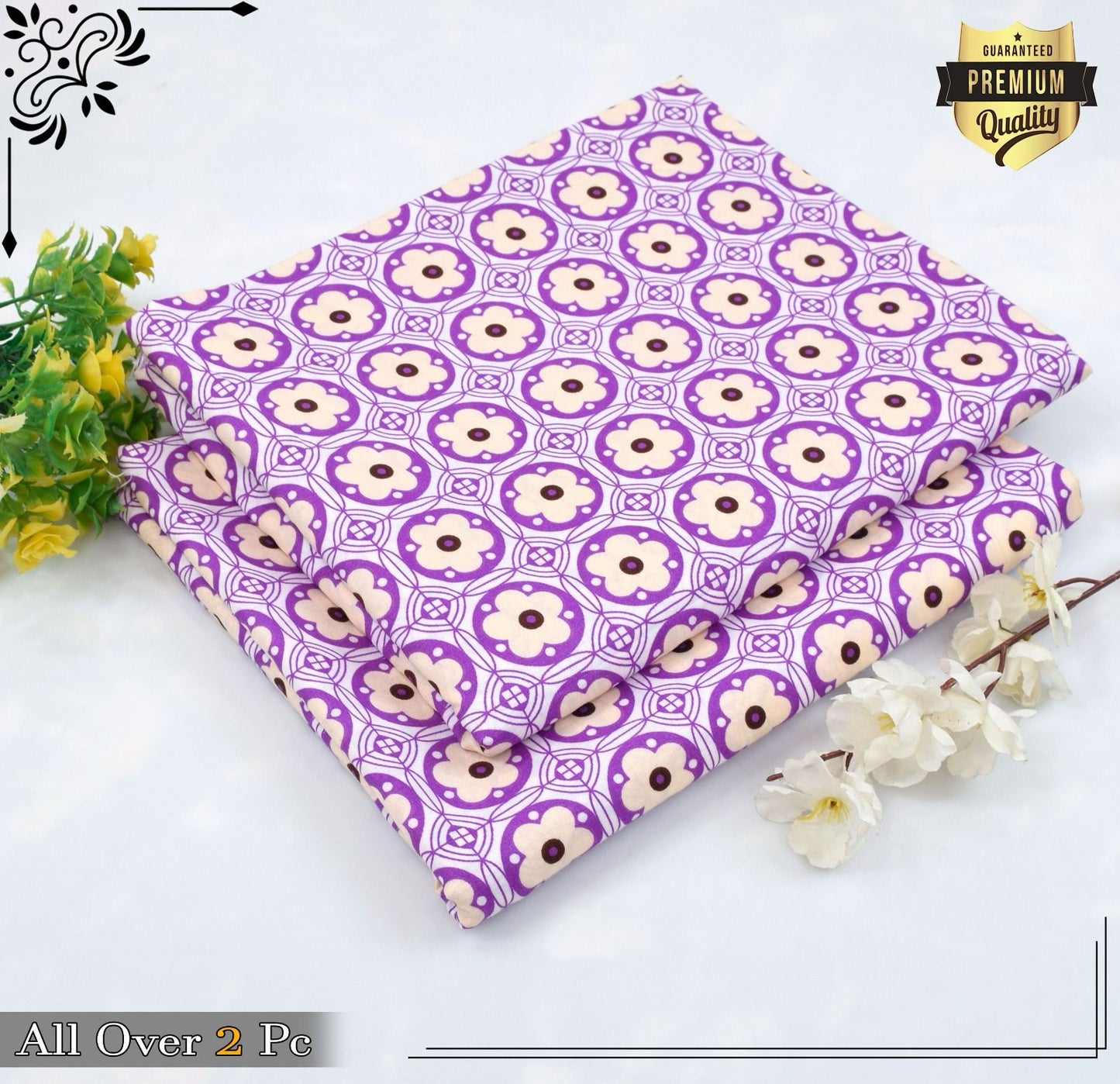 Mid-Season 2PC Floral Printed Set – Micro Polo Cotton | Premium Stitching