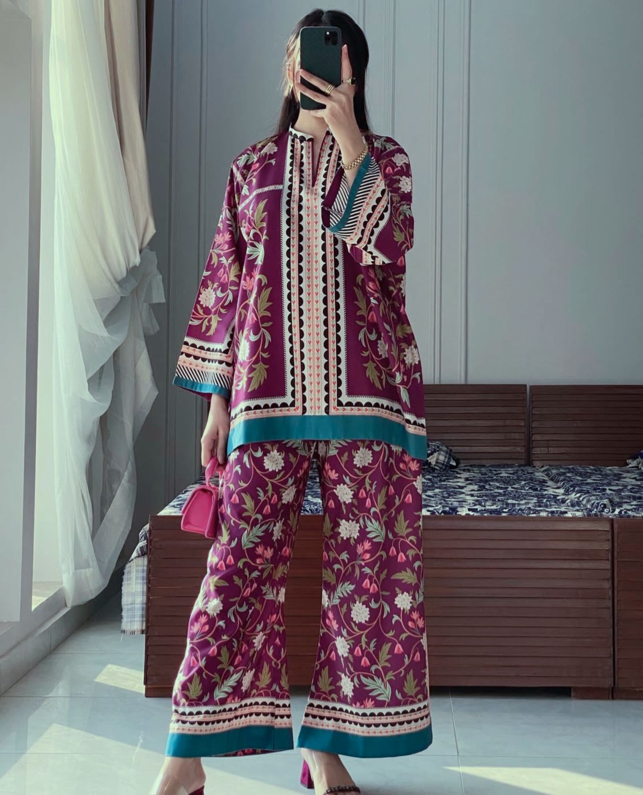 Digital Printed Cord Set – Premium Swiss Lawn Fabric