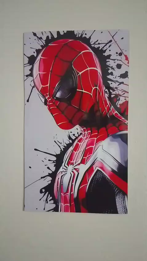 Metal Wall Art, Spiderman Design Metal Printed Wall Decor